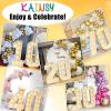 4ft Light up Numbers 40 Mosaic Numbers Marquee Frame with Slots for 40th Birthday Party Large Cardboard with Light Bulbs Pre-Cut Kit Giant Cut-Out Thick Foam Board Sign Diy Decorations Anniversary view 3