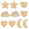HDJNal Set of 10 Natural Wood Furniture Knobs Decorative Wood Dresser Knobs,Cute Knobs for Cabinets,Doors, Dresser, Kitchen Cabinets and Cupboards,Nursery Drawer Handles for Decor view 1