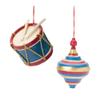 Melrose International Toy Drum and Top Spinner Ornament (Set of 12) view 1