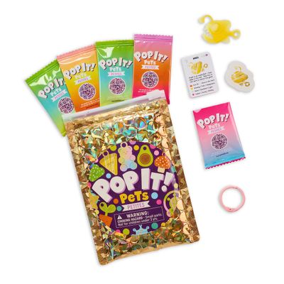 Buffalo Games Pop It Pets Petites - Season 2 - The Ultimate MINI Sensory Fidget Toy - Popping Bubbles and Adorable Characters for Your Pets - Collector map with Cards and Stickers from Buffalo Games