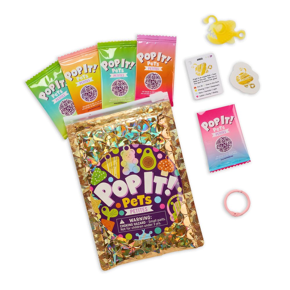Buffalo Games Pop It Pets Petites - Season 2 - The Ultimate MINI Sensory Fidget Toy - Popping Bubbles and Adorable Characters for Your Pets - Collector map with Cards and Stickers from Buffalo Games