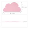 Relaxdays Children's Placemats, Set of 2, Cloud, Non-Slip, Washable, 47.5 x 26.5 cm, Pink view 4