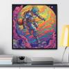 Atlas Climbing Globe - Gallery Canvas Wraps, Square Frame Premium Gallery Wraps (1.25) Black 24 x 24 (Square) view 1
