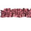 Zen Creative Designs Damask Taffeta Sleeve Topper Window Valance Top Bottom Ruffle Gothic Victorian Home Dcor Bedroom Nursery Kitchen Window (58" Wide x 5" Tall, Black on Coral) view 1