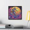 Atlas Climbing Globe - Gallery Canvas Wraps, Square Frame Premium Gallery Wraps (1.25) Walnut 16 x 16 view 1