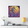 Atlas Climbing Globe - Gallery Canvas Wraps, Square Frame Premium Gallery Wraps (1.25) Walnut 16 x 16 view 2