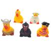 2" Rubber Screaming Chicken Assortment (25 Pack) Non Squeaky. Dressed in All Different Occupation: Ninja, Rock Star, Princess, Knight, Pirate, Astronaut, and More! (25 Pack) view 4