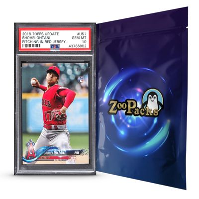 PSA Baseball Graded Card Mystery Pack | PSA Graded Baseball Card | Grade 8+ Guaranteed | Contains One Graded Vintage, Rookie, Legend or Current Star | by Zoo Packs
