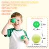 GUESVOT Green Ball Pit Balls - Crush Proof Plastic Balls for Ball Pit Pack of 100pcs Set for Toddlers Ball Pool Playtent Tunnels with Reusable Storage Bag - 2.16 Inch (White+Green) view 3