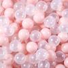 GUESVOT Pink Ball Pit Balls - Crush Proof Plastic Balls for Ball Pit Pack of 100pcs Set for Toddlers Ball Pool Playtent Tunnels with Reusable Storage Bag - 2.16 Inch(Pear Pink+Transparent) view 1