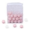 GUESVOT Pink Ball Pit Balls - Crush Proof Plastic Balls for Ball Pit Pack of 100pcs Set for Toddlers Ball Pool Playtent Tunnels with Reusable Storage Bag - 2.16 Inch(Pear Pink+Transparent) view 2