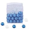 GUESVOT Blue Ball Pit Balls - Crush Proof Plastic Balls for Ball Pit Pack of 100pcs Set for Toddlers Ball Pool Playtent Tunnels with Reusable Storage Bag - 2.16 Inch (Pear Blue+Transparent) view 2