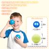 GUESVOT Blue Ball Pit Balls - Crush Proof Plastic Balls for Ball Pit Pack of 100pcs Set for Toddlers Ball Pool Playtent Tunnels with Reusable Storage Bag - 2.16 Inch (Pear Blue+Transparent) view 3