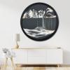 17.3'' Moving Sand Art Decor Picture, 3D Deep Sea Moving Sand Art 360 Rotating Sand Painting Wall Art Mounted Glass Crafts Deep Sea Sandscape for Living Room Relaxing Mood Home Office Decoration (G) view 1