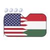 US-Hungary Friendship Flag Foldable Car Windshield Sunshade Blocks Heat and Sun Glare Uv Rays view 1