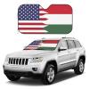 US-Hungary Friendship Flag Foldable Car Windshield Sunshade Blocks Heat and Sun Glare Uv Rays view 3