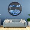 17.3'' Moving Sand Art Decor Picture, 3D Deep Sea Moving Sand Art 360 Rotating Sand Painting Wall Art Mounted Glass Crafts Deep Sea Sandscape for Living Room Relaxing Mood Home Office Decoration (A) view 1