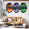 17.3'' Moving Sand Art Decor Picture, 3D Deep Sea Moving Sand Art 360 Rotating Sand Painting Wall Art Mounted Glass Crafts Deep Sea Sandscape for Living Room Relaxing Mood Home Office Decoration (E) view 3