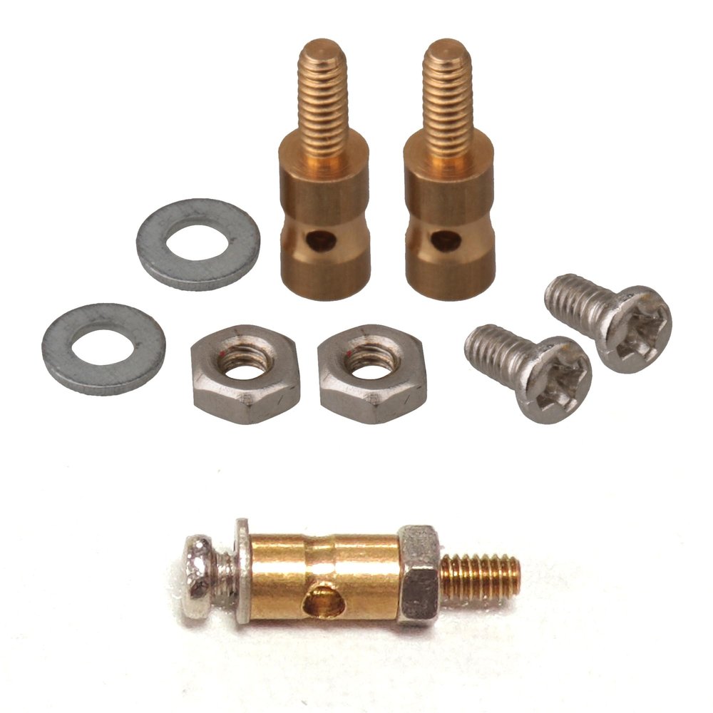 20Pcs RC Airplane Metal Pushrod Stopper Helicopter with Screw and Nut Horn Linkage Connector