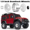 GLOBACT 1.9 Beadlock Wheels RC Wheel Hub for 1/10 TRX4 TRX6 Axial SCX10 I II III Pro Redcat RC Crawler Upgrade Accessories (4Pcs White) view 3