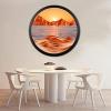 17.3'' Moving Sand Art Decor Picture, 3D Deep Sea Moving Sand Art 360 Rotating Sand Painting Wall Art Mounted Glass Crafts Deep Sea Sandscape for Living Room Relaxing Mood Home Office Decoration (K) view 3