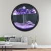 17.3'' Moving Sand Art Decor Picture, 3D Deep Sea Moving Sand Art 360 Rotating Sand Painting Wall Art Mounted Glass Crafts Deep Sea Sandscape for Living Room Relaxing Mood Home Office Decoration (O) view 1