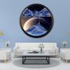 17.3'' Moving Sand Art Decor Picture, 3D Deep Sea Moving Sand Art 360 Rotating Sand Painting Wall Art Mounted Glass Crafts Deep Sea Sandscape for Living Room Relaxing Mood Home Office Decoration (B) view 1