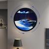 17.3'' Moving Sand Art Decor Picture, 3D Deep Sea Moving Sand Art 360 Rotating Sand Painting Wall Art Mounted Glass Crafts Deep Sea Sandscape for Living Room Relaxing Mood Home Office Decoration (B) view 4