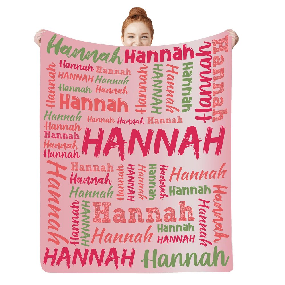 Artsadd Personalized Blankets for Kids with Names, Customized Blankets with Name for Adult, Custom Baby Blankets for Boys Girls Newborn Toddler Receiving Swaddle Blanket Birthday 40" x 50"