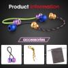 Begleri Fidget Beads - Worry Fidget Beads Spin & Bump - Made of Aluminum Alloy - Creates a Bit of Magic for You (UFO-Blue&White) view 3