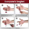 Begleri Fidget Beads - Worry Fidget Beads Spin & Bump - Made of Aluminum Alloy - Creates a Bit of Magic for You (UFO-Blue&White) view 4
