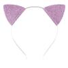 Koolgil Fashion Glitter Cat Ears Headband Kitten Ears Hairband for Halloween Cosplay Party Travel Photography (Light Purple) view 1