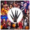 RIPTEADRY Halloween Articulated Fingers 3D Printed Flexible Finger Extensions Halloween Finger Decoration Fits All Finger Sizes, Black Left Hand view 3