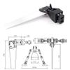 RC Boat Rudder 128mm CNC Realistic Professional Catamaran Rudder RC CAT Accessories for Nitro Gas Brushless RC Speed Boat Cat Catamaran view 2