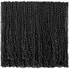 Riceshoot 200 Pcs Black Bead Necklace Bulk Mardi Gras Oval Beads Necklace Party Favors 33" 7mm Metallic Color Beaded Costume Necklaces for Halloween Christmas Festive Event Accessories view 1