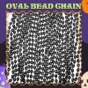 Riceshoot 200 Pcs Black Bead Necklace Bulk Mardi Gras Oval Beads Necklace Party Favors 33" 7mm Metallic Color Beaded Costume Necklaces for Halloween Christmas Festive Event Accessories view 3