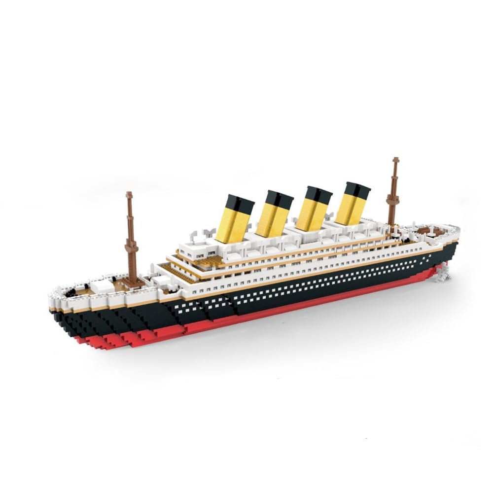 alltogetho Titanic 3D Plastic Model Ship Building Blocks Micro Mini Bricks Toy Kit for Adults Assemble Your Own Classic Cruise Boat for Gift