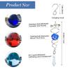 3PCS Gazing Ball Spiral Tail, Prefdo 4.5 inch Metal Wind Spinner Stabilizer, Crystal Glass Ball with Hanging Swivel Hook, Outdoor Yard Garden Wind Spinner Decorations(Royal Blue,Red,Lake Blue) view 2