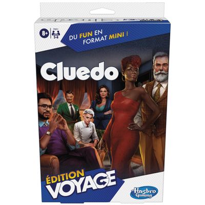 Hasbro Gaming Cluedo Travel Game, Easy to Carry, Game for 3-6 Players, Travel Game for Children - French Version