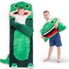 iPlay, iLearn Kids Dinosaur Sleeping Bag, Toddler Boys Dinos Nap Mat, Plush Animal Slumber Bag, 2 In 1 Daycare Preschool Kindergarten Birthday Gift Travel Sleepover for 3 4 5 6 7 8 10 12 Yr Child Teen view 1