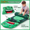 iPlay, iLearn Kids Dinosaur Sleeping Bag, Toddler Boys Dinos Nap Mat, Plush Animal Slumber Bag, 2 In 1 Daycare Preschool Kindergarten Birthday Gift Travel Sleepover for 3 4 5 6 7 8 10 12 Yr Child Teen view 4