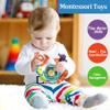 Montessori Sensory Toys for Toddlers 1-3 - Travel Activities Busy Board Cube - Baby Gifts for 6 9 12 18 Months 1 2 One Year Old Infant Boys Girls - Airplane Plane Car Travel Toys Educational Learning view 2