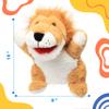 Cuteoy Plush Lion Hand Puppet Stuffed Animal Toy Open Movable Mouth Creative Role Play Storytelling Plushies Gifts for Kids Toddlers Birthday Christmas view 4