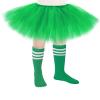 5 Layered Tutu Skirt for Kids Tulle Tutu Skirt with Tube Socks Princess Runners Costumes Cosplay for Girls Kids (Green,Kid) view 1