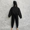 1/6 Custom Scale Man Hoodie + Trousers Pant Outfit for 12" Male Action Figure Doll Clothes (Black Hoodie + Black Pant) view 2