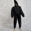 1/6 Custom Scale Man Hoodie + Trousers Pant Outfit for 12" Male Action Figure Doll Clothes (Black Hoodie + Black Pant) view 3