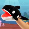 Cuteoy Plush Whale Hand Puppet Stuffed Animal Toy Open Movable Mouth Creative Role Play Storytelling Plushies Gifts for Kids Toddlers Birthday Christmas view 1