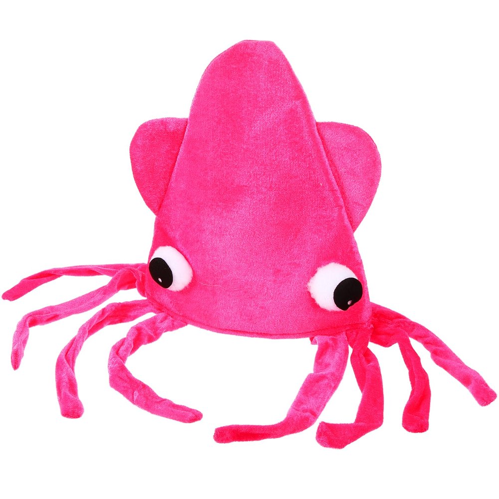 Beaupretty Cartoon Squid Hat, Costume Headwear Hat, Funny Animal Hat for Party, Halloween, Cosplay, Hat Accessory, Squid Headdress, Purple, One Size