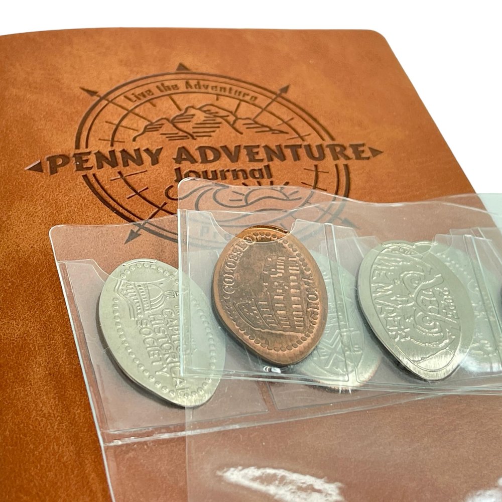 2 Pack - Coin Collecting Sheets to expand The Penny Journal by Pennybandz to Hold More of Your Coin Collection! (2 Pack of Pressed Coin Sheets to Hold 72 Oversized Pressed Coins like Quarters Nickels and Euros)