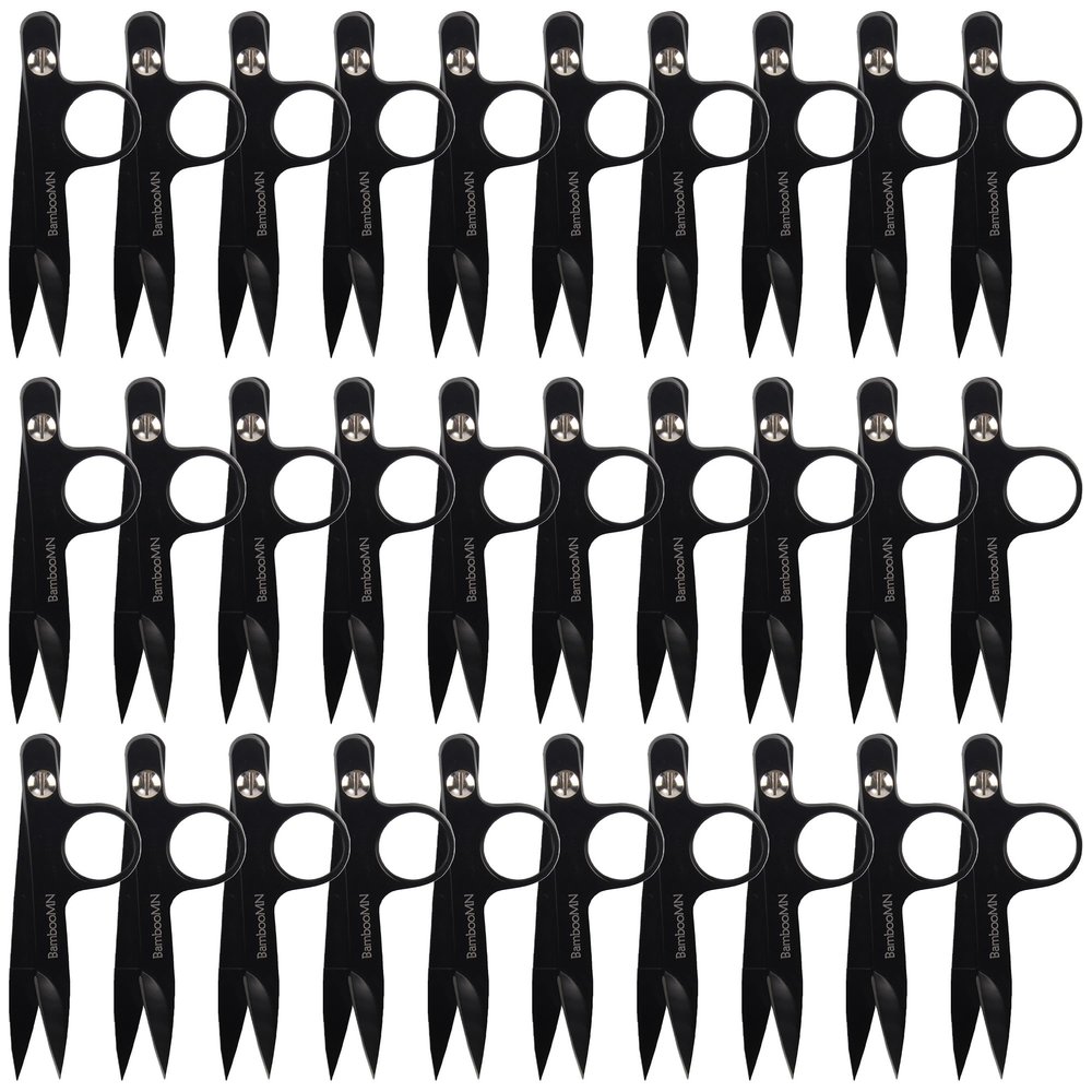 JubileeYarn Professional Multi-Purpose Titanium Precision Trimmer - Black - 30 Pairs